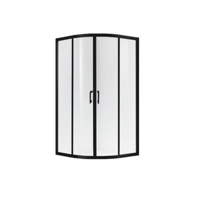 Shower Glass - Rain Series 900mm Curved Door Black